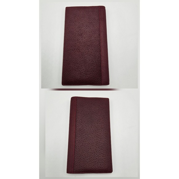 Gucci Burgundy Pebbled Leather Passport Holder & Address Book - Picture 3 of 7
